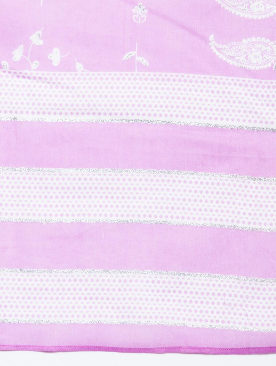 Purple Printed Kurta Set