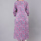 Lavender Printed Kurts Set