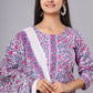 Lavender Printed Kurts Set