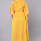 Yellow Printed Kaftan