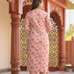 beige Printed Kurts Set