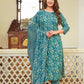 Teal Printed Kurta Set