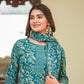 Teal Printed Kurta Set