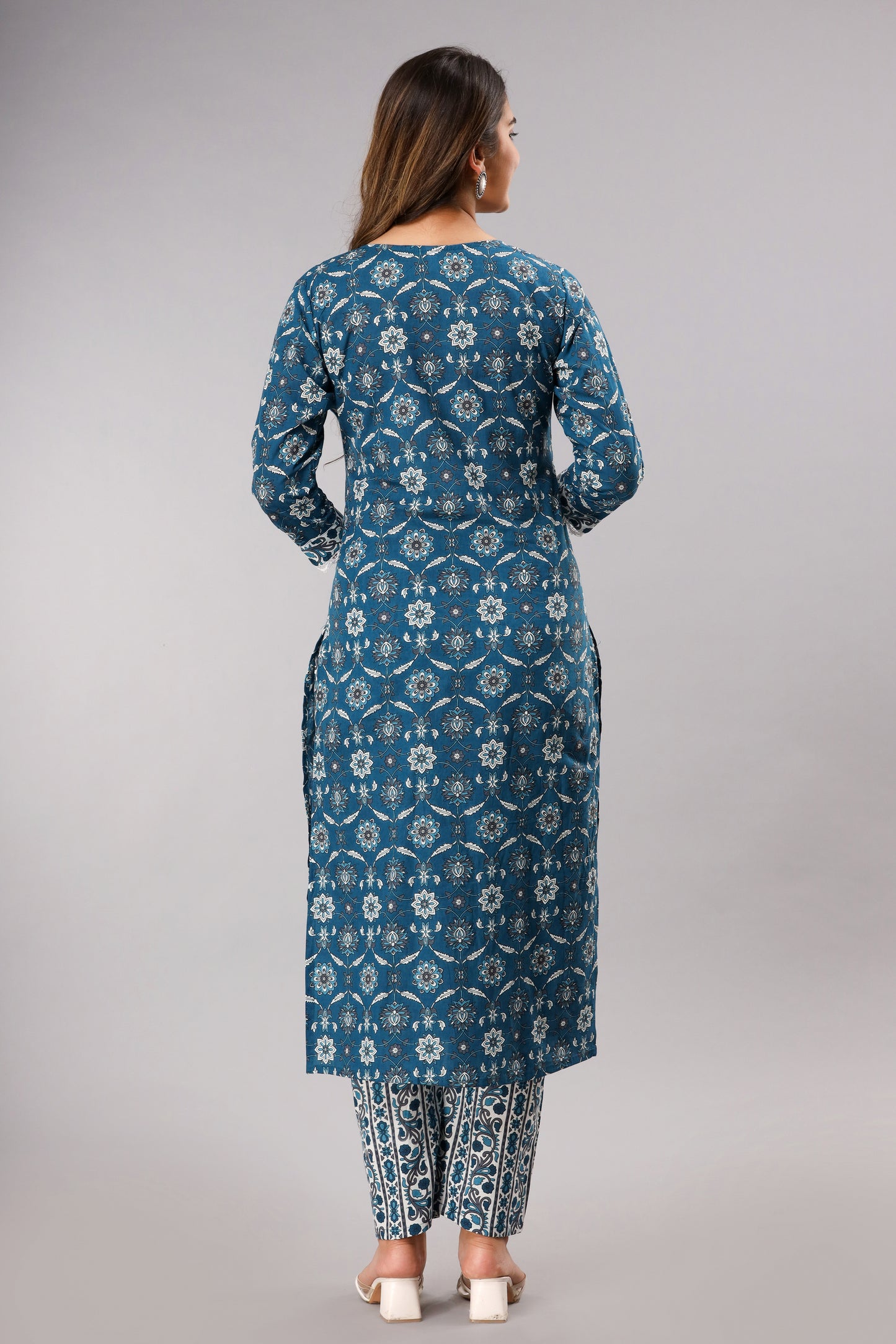 Teal Blue Kurta Set