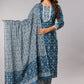 Teal Blue Kurta Set