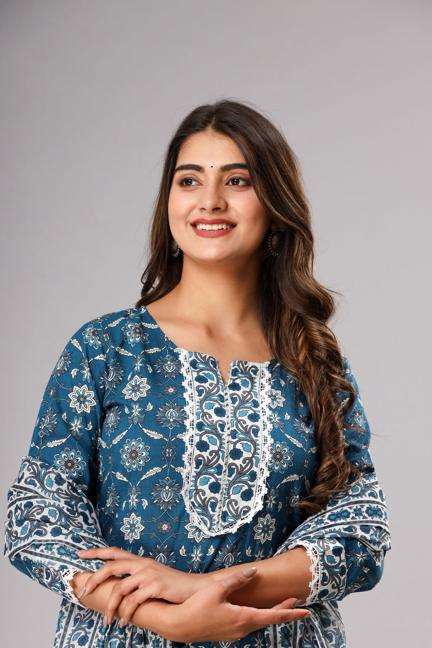 Teal Blue Kurta Set
