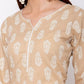 Beige Printed Kurta Set