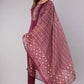 Purple Embroidery Kurta Set