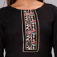 Black Embroidered Kurta Set
